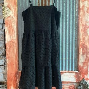 Perfectly Priscilla Black eyelet dress